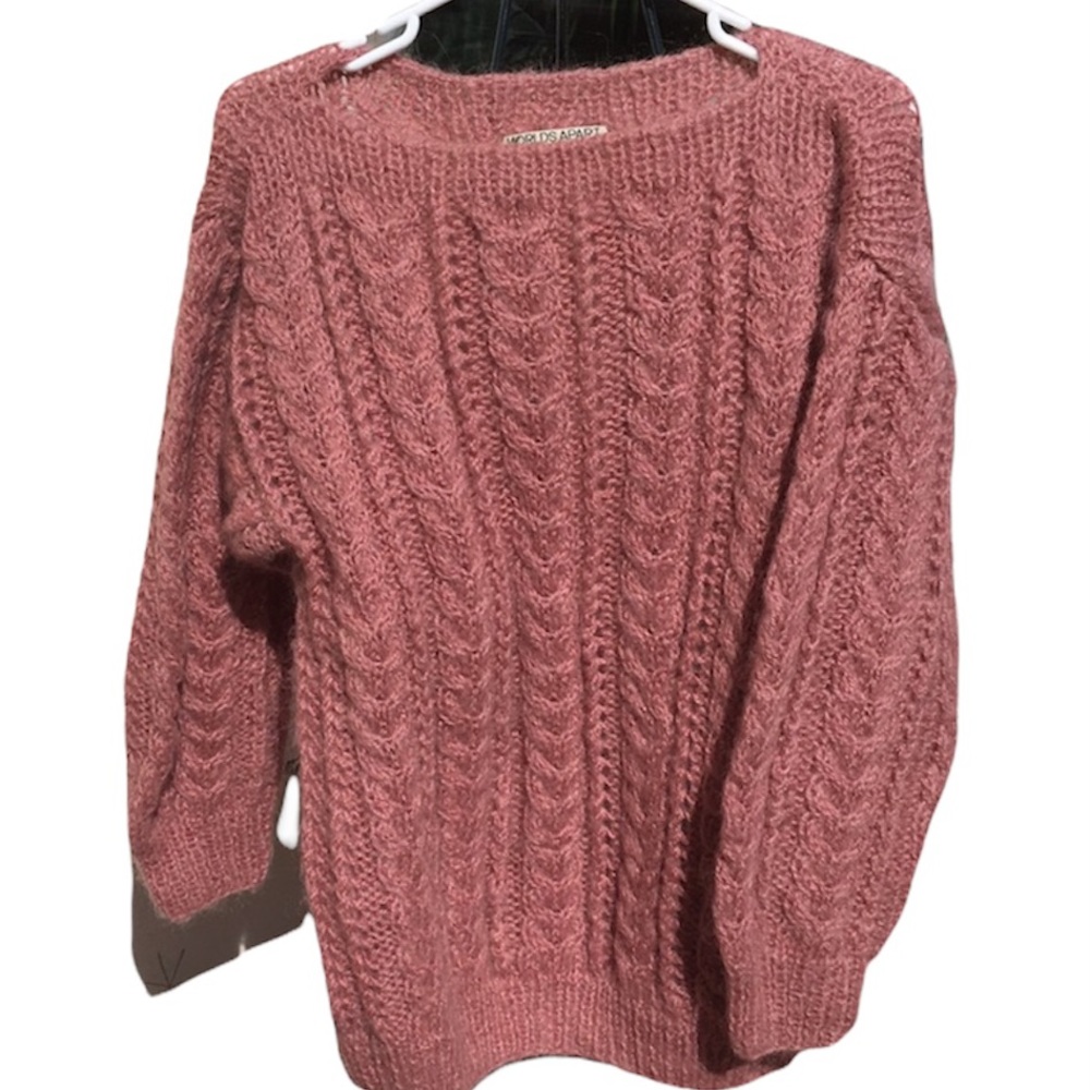 Loose Knitted Rose Sweater